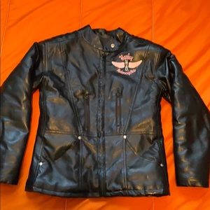 Girls Harley Davidson faux leather Moto jacket